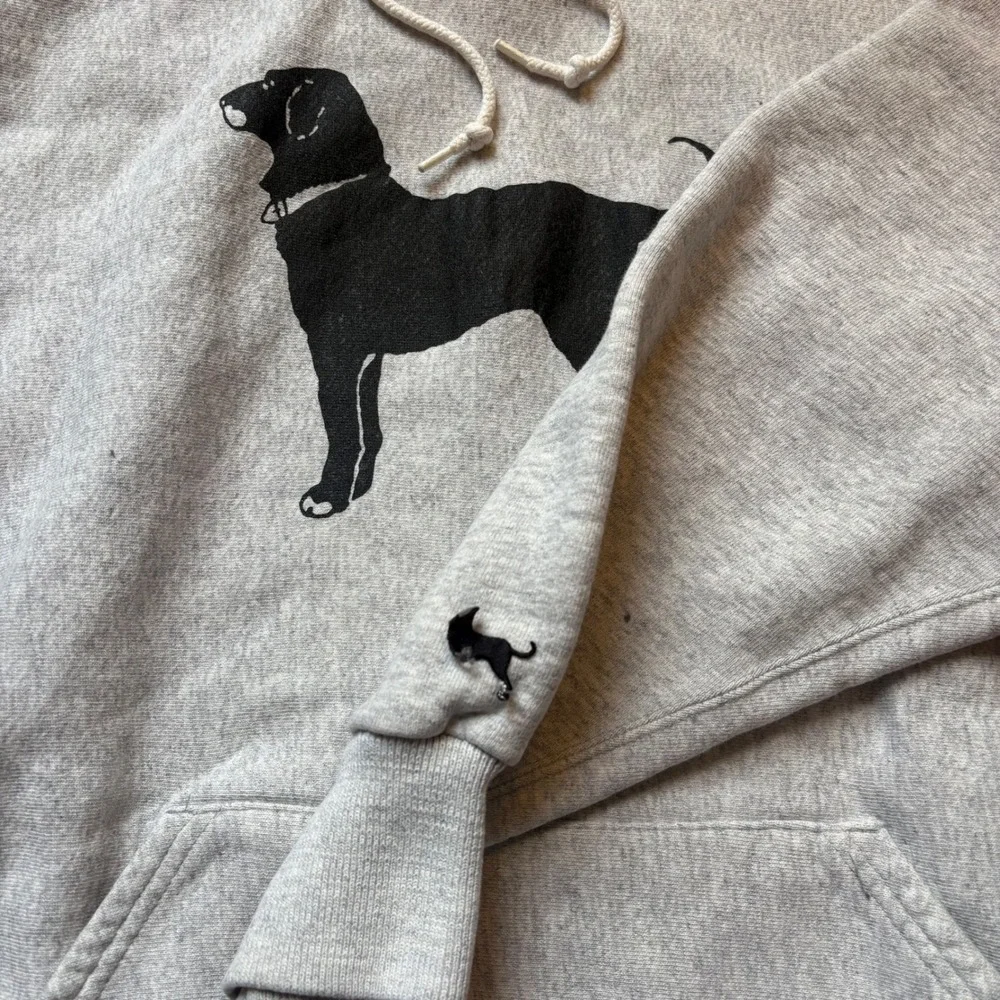 Vtg The Black Dog Marthas Vineyard Reverse Weave Mock Neck Drawstring Sweatshirt - Picture 3 of 7